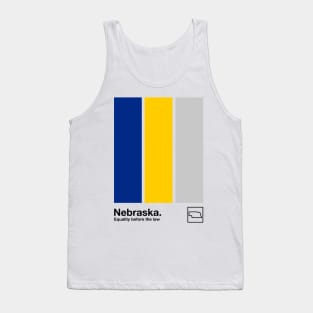 Nebraska // Original Minimalist Artwork Poster Design Tank Top